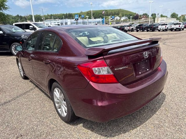 2012 Crimson Pearl Honda Civic EX FWD Sedan