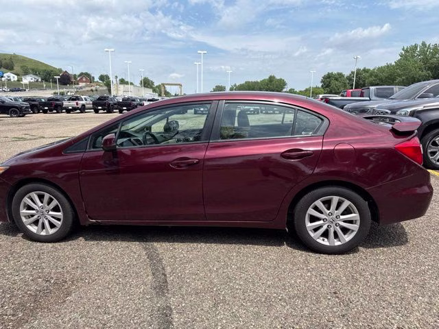 2012 Crimson Pearl Honda Civic EX FWD Sedan