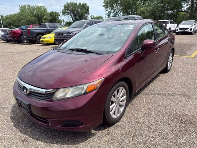 2012 Crimson Pearl Honda Civic EX FWD Sedan