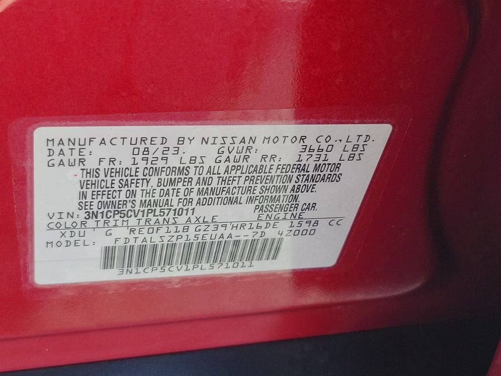 2023 Scarlet Ember Tintcoat/Super Black Nissan Kicks SV FWD SUV