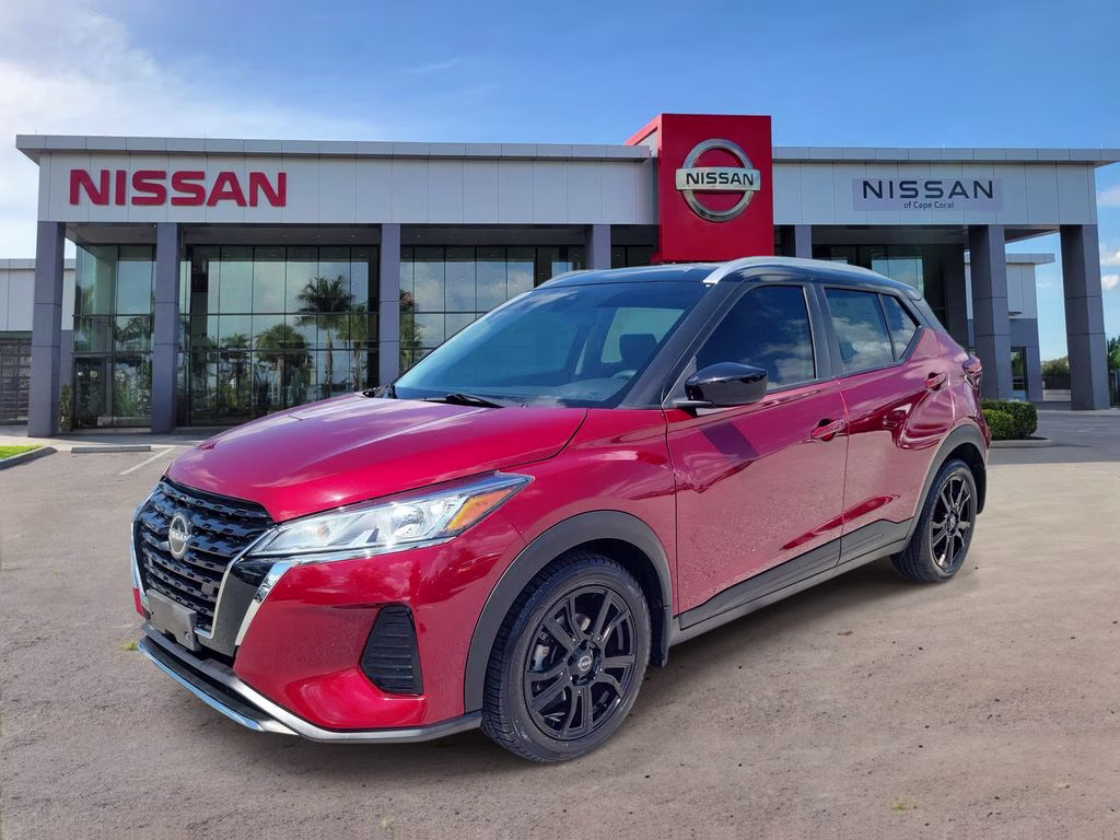 2023 Scarlet Ember Tintcoat/Super Black Nissan Kicks SV FWD SUV