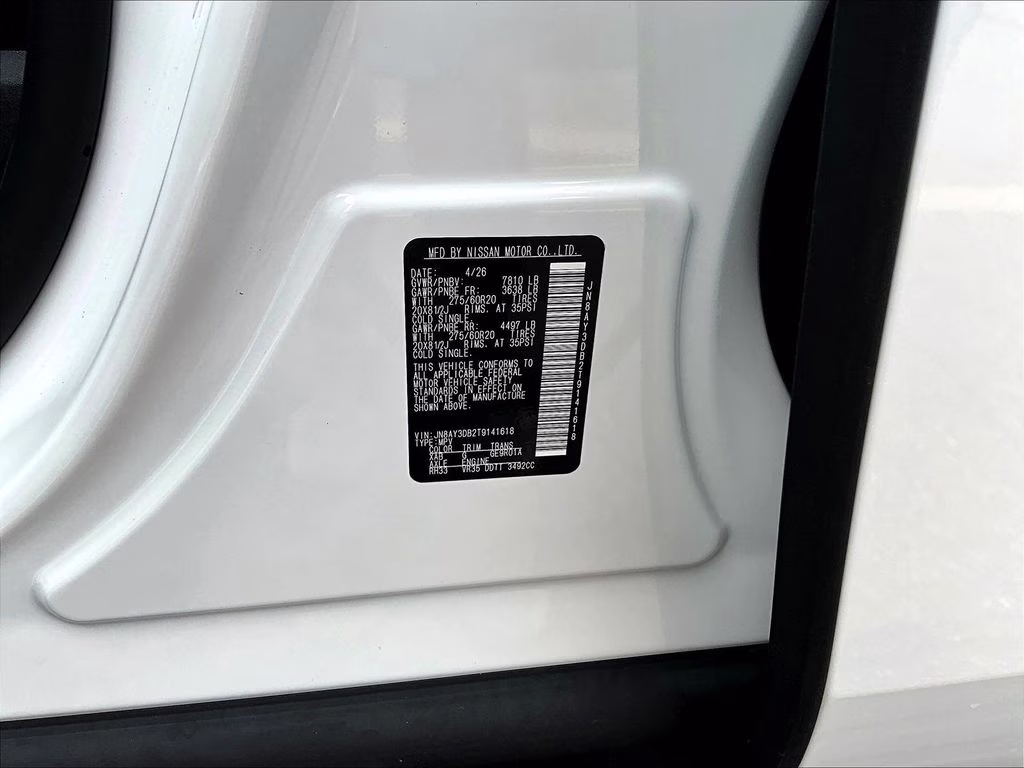 2026 Aspen White/Super Black Nissan Armada PRO-4X 4X4 SUV