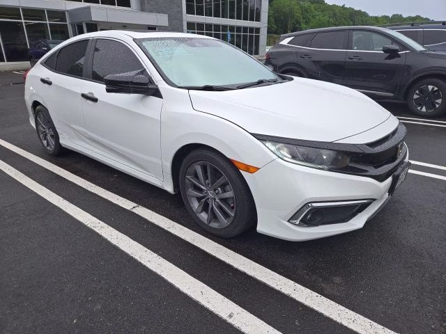 2020 White Honda Civic EX FWD Sedan