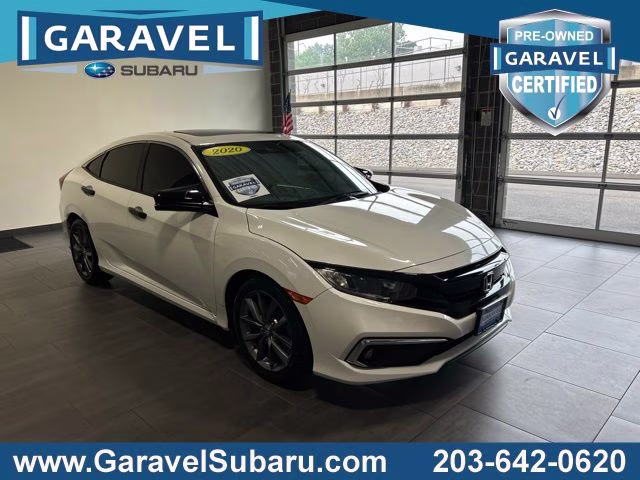 2020 White Honda Civic EX FWD Sedan