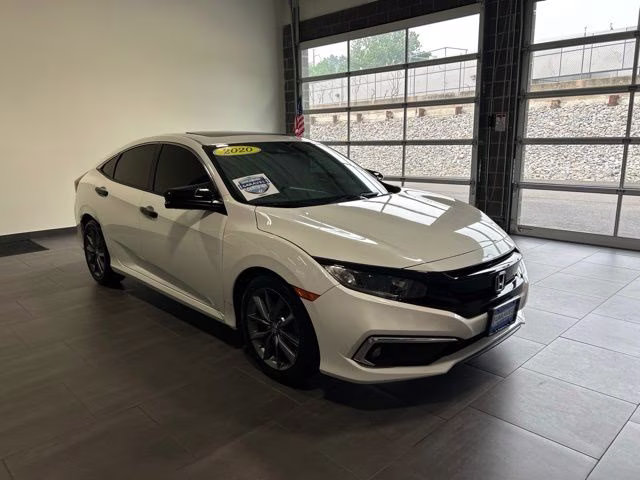 2020 White Honda Civic EX FWD Sedan
