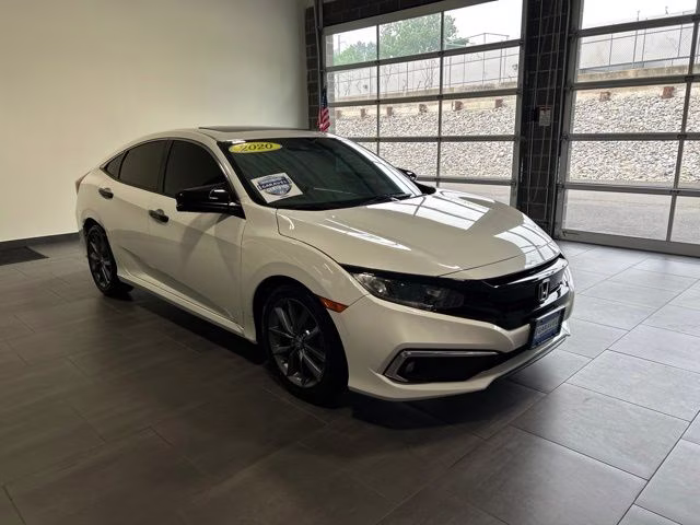 2020 White Honda Civic EX FWD Sedan