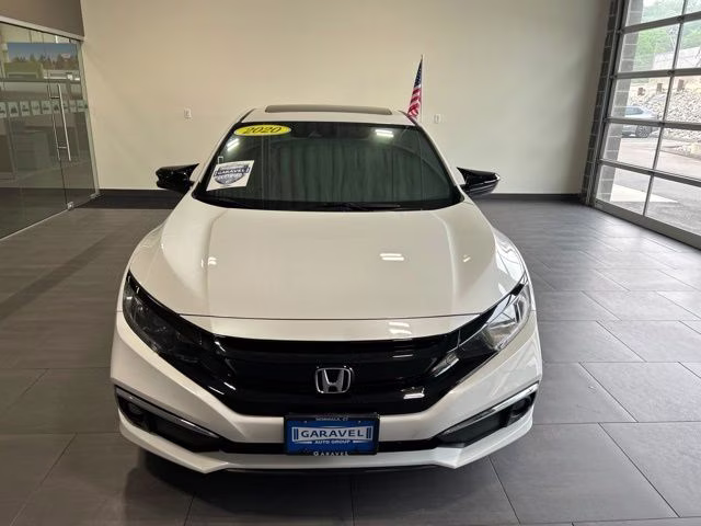 2020 White Honda Civic EX FWD Sedan