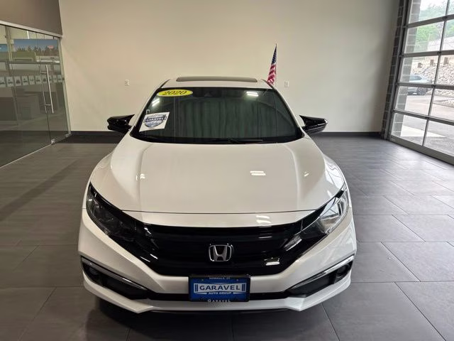 2020 White Honda Civic EX FWD Sedan