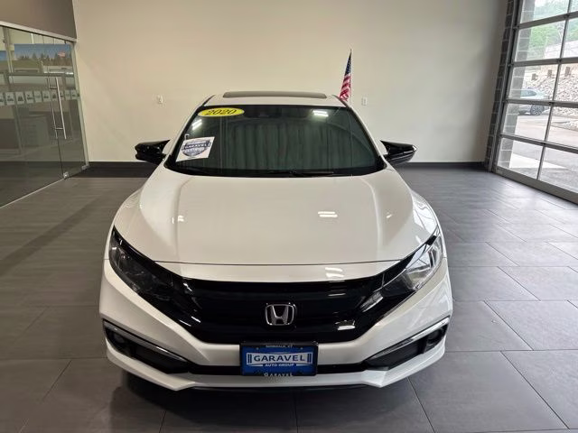 2020 White Honda Civic EX FWD Sedan