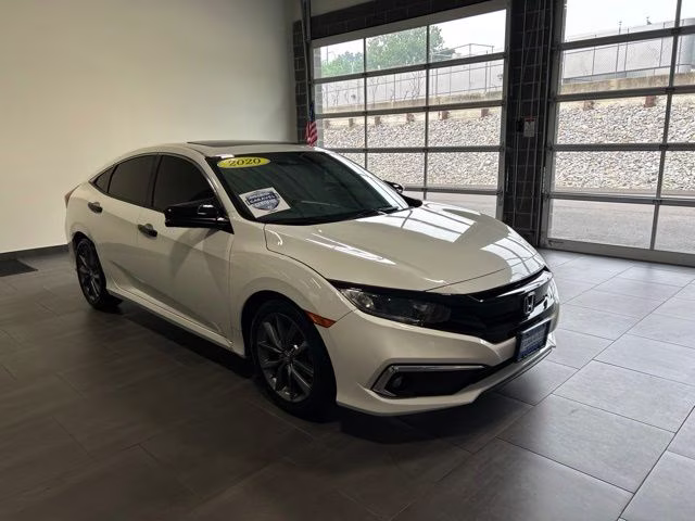 2020 White Honda Civic EX FWD Sedan
