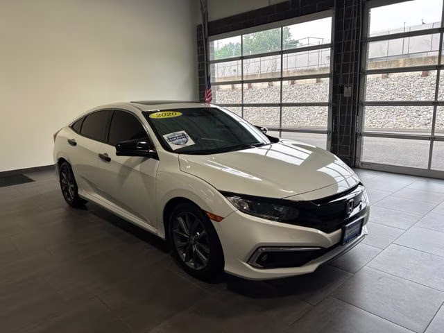 2020 White Honda Civic EX FWD Sedan