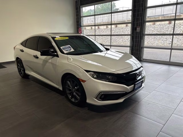 2020 White Honda Civic EX FWD Sedan