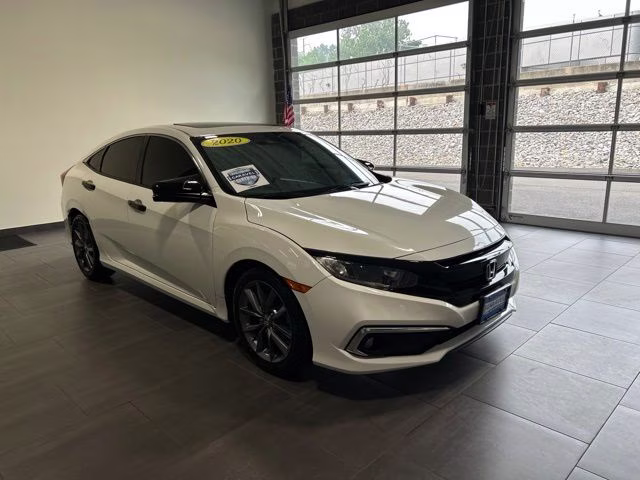 2020 White Honda Civic EX FWD Sedan