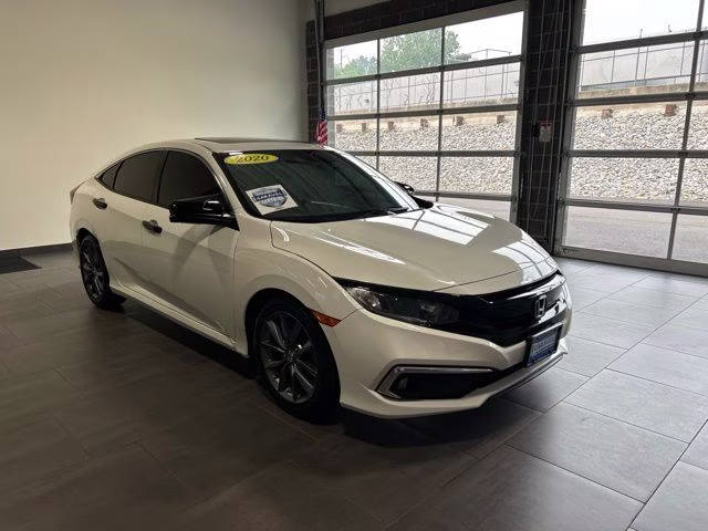 2020 White Honda Civic EX FWD Sedan