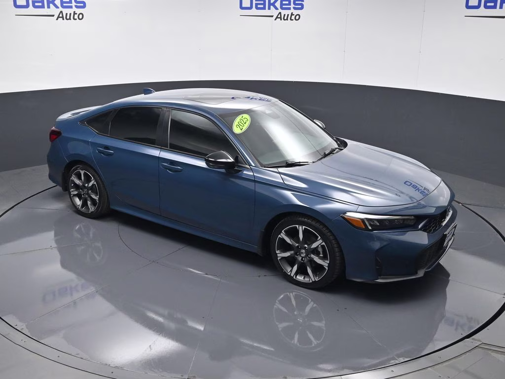 2025 Boost Blue Pearl Honda Civic Hybrid Sport Touring FWD Sedan