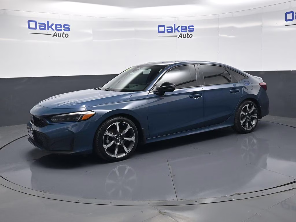 2025 Boost Blue Pearl Honda Civic Hybrid Sport Touring FWD Sedan