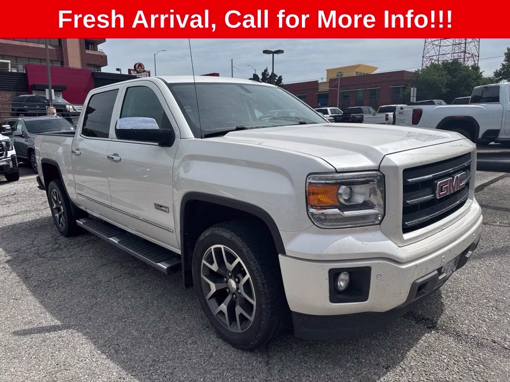 2015 White Diamond Clearcoat GMC Sierra 1500 SLT 4X4 Truck