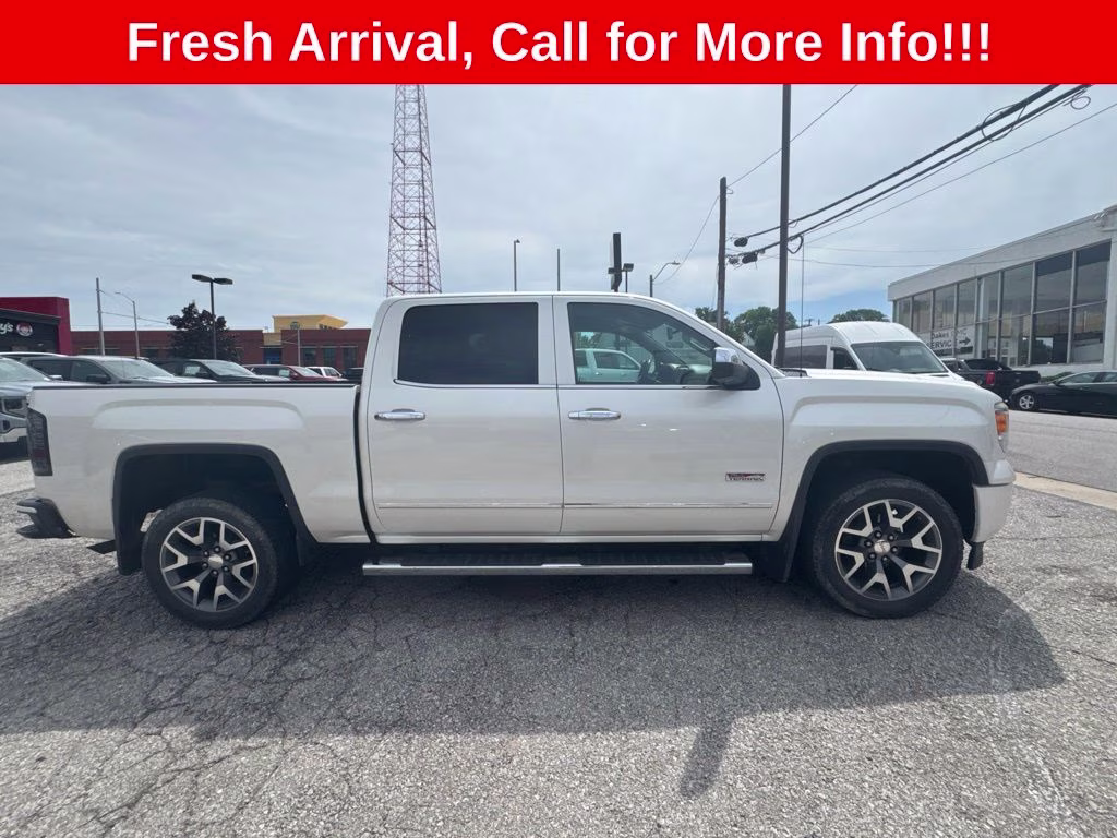2015 White Diamond Clearcoat GMC Sierra 1500 SLT 4X4 Truck