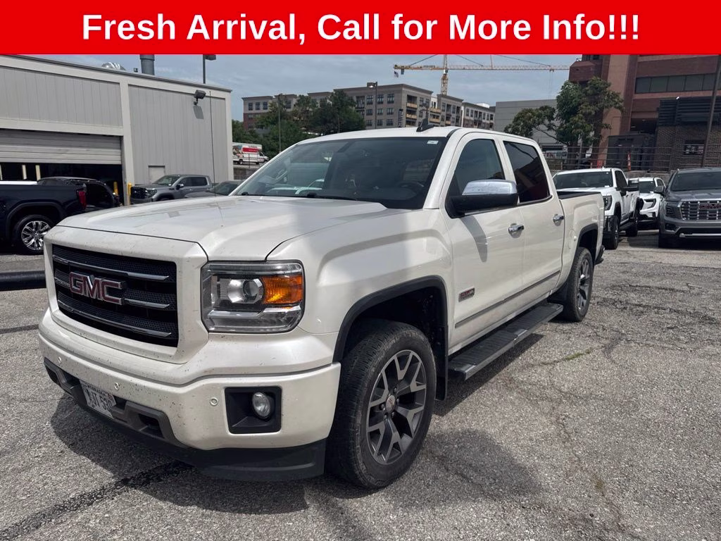 2015 White Diamond Clearcoat GMC Sierra 1500 SLT 4X4 Truck