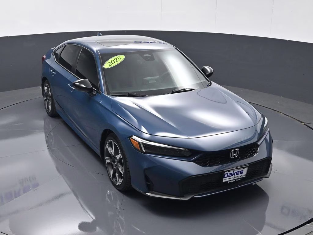 2025 Boost Blue Pearl Honda Civic Hybrid Sport Touring FWD Sedan