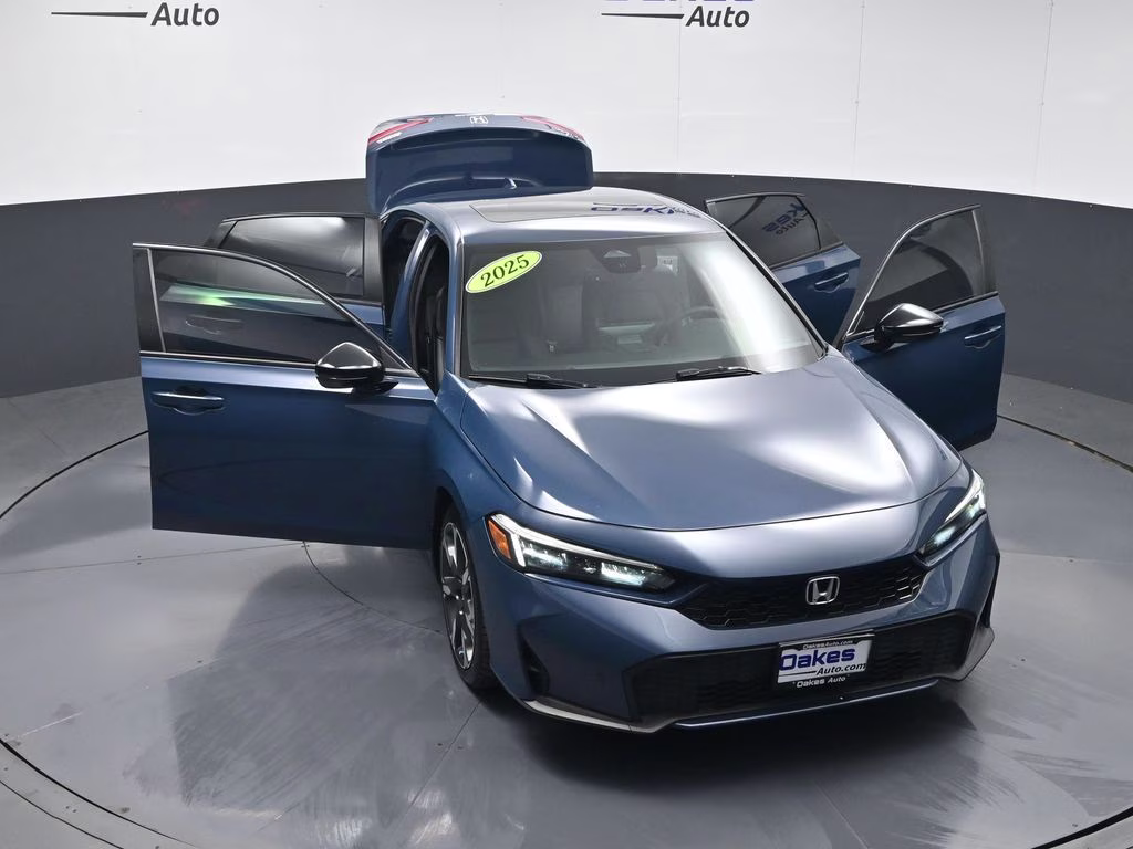 2025 Boost Blue Pearl Honda Civic Hybrid Sport Touring FWD Sedan