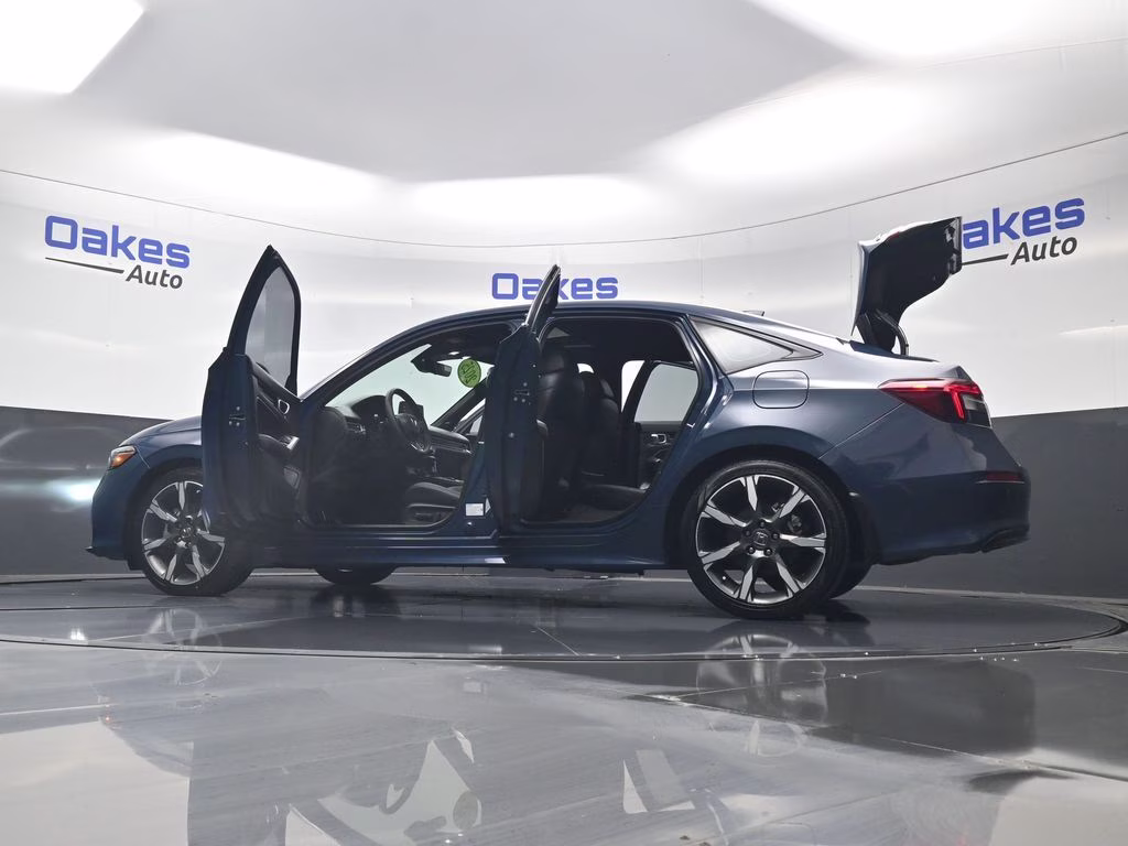 2025 Boost Blue Pearl Honda Civic Hybrid Sport Touring FWD Sedan
