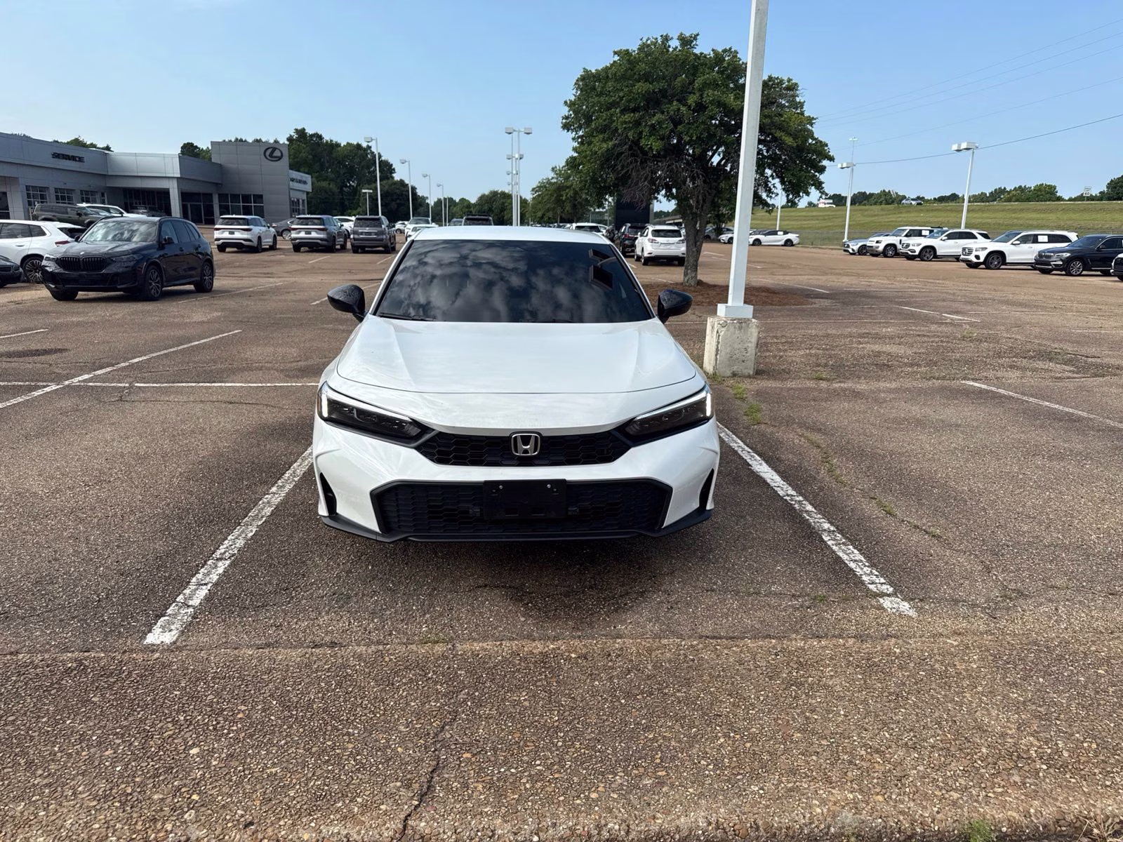 2026 Platinum White Pearl Honda Civic Sport FWD Sedan