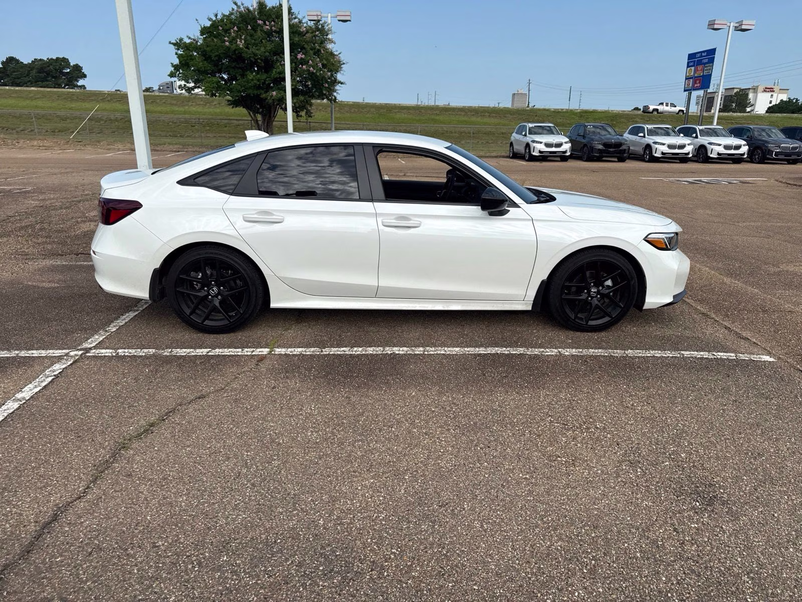2026 Platinum White Pearl Honda Civic Sport FWD Sedan