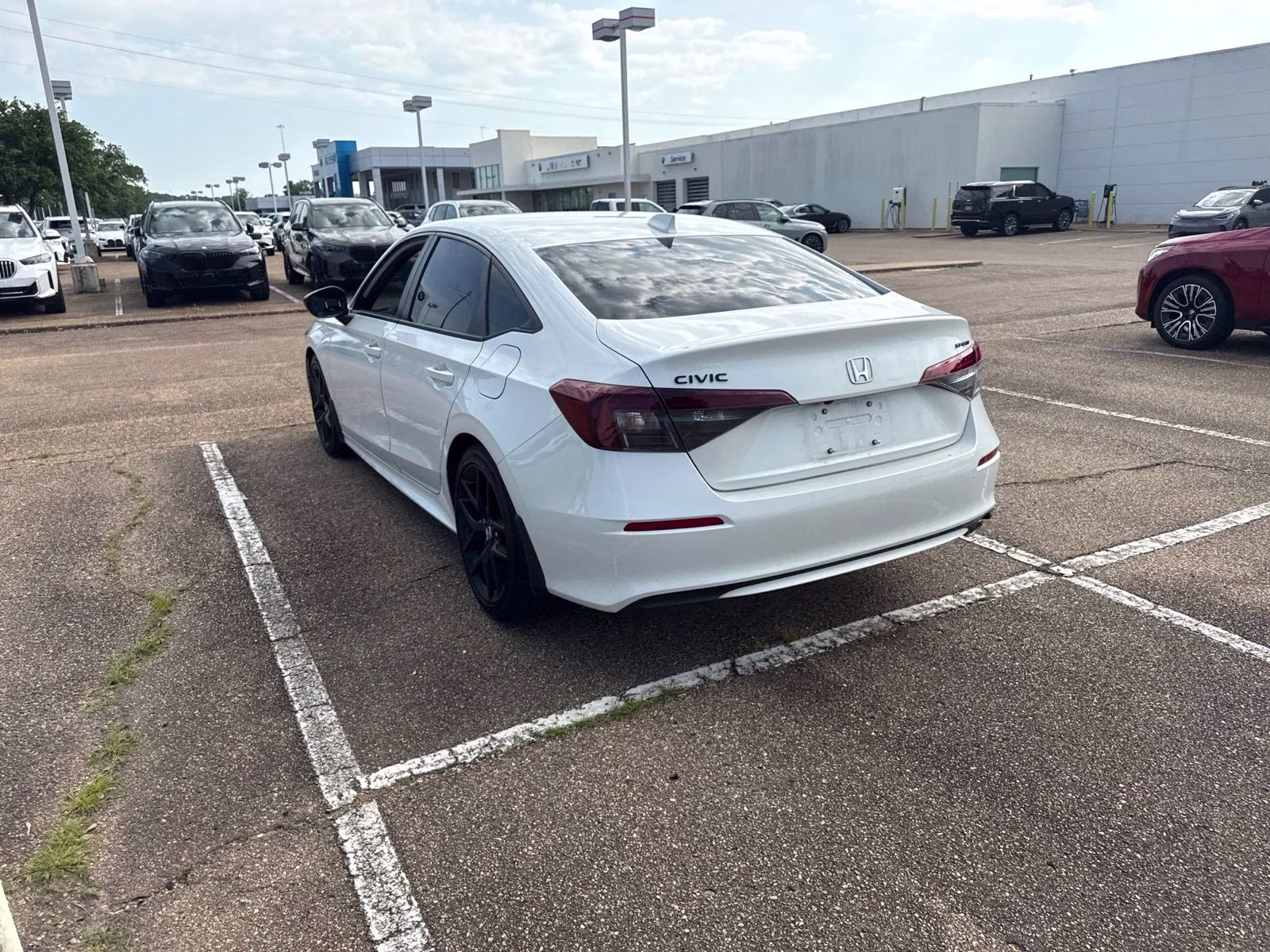 2026 Platinum White Pearl Honda Civic Sport FWD Sedan