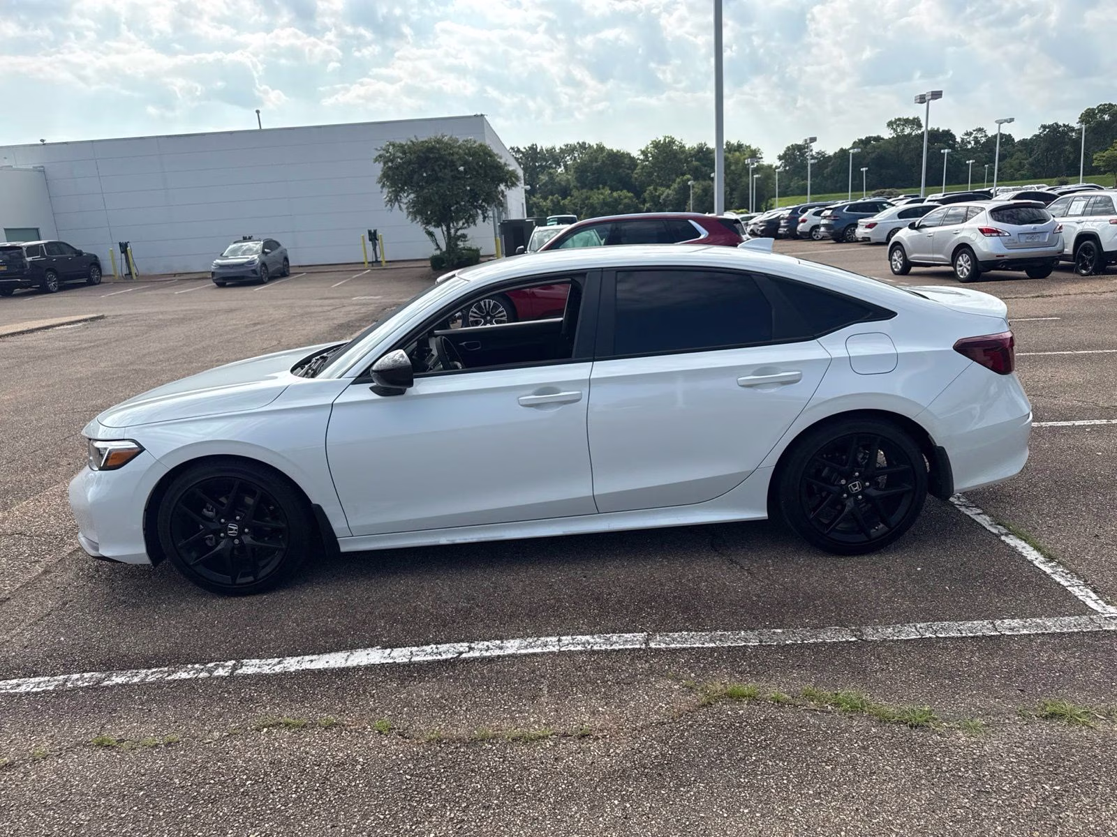 2026 Platinum White Pearl Honda Civic Sport FWD Sedan