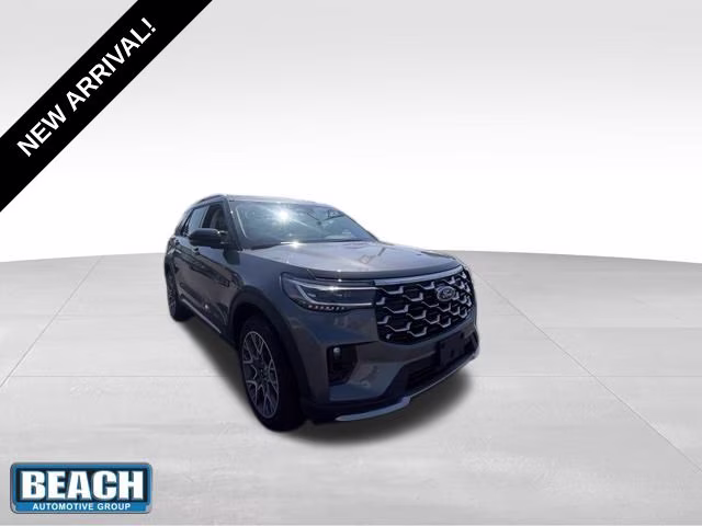 2025 Gray Metallic Ford Explorer Platinum RWD SUV