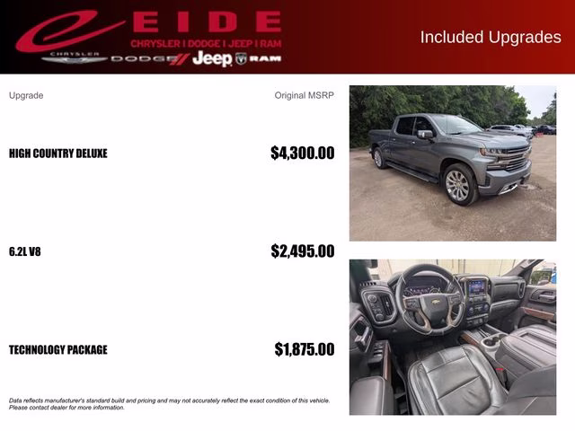 2020 Satin Steel Metallic Chevrolet Silverado 1500 High Country 4X4 Truck