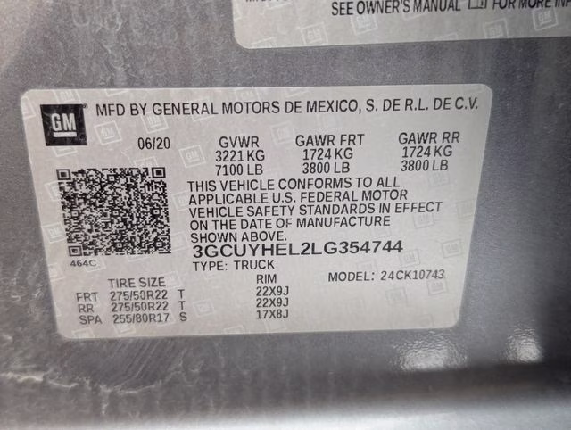 2020 Satin Steel Metallic Chevrolet Silverado 1500 High Country 4X4 Truck