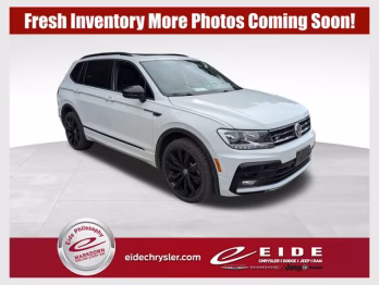 2021 White Volkswagen Tiguan 2.0T SE R-Line Black AWD SUV