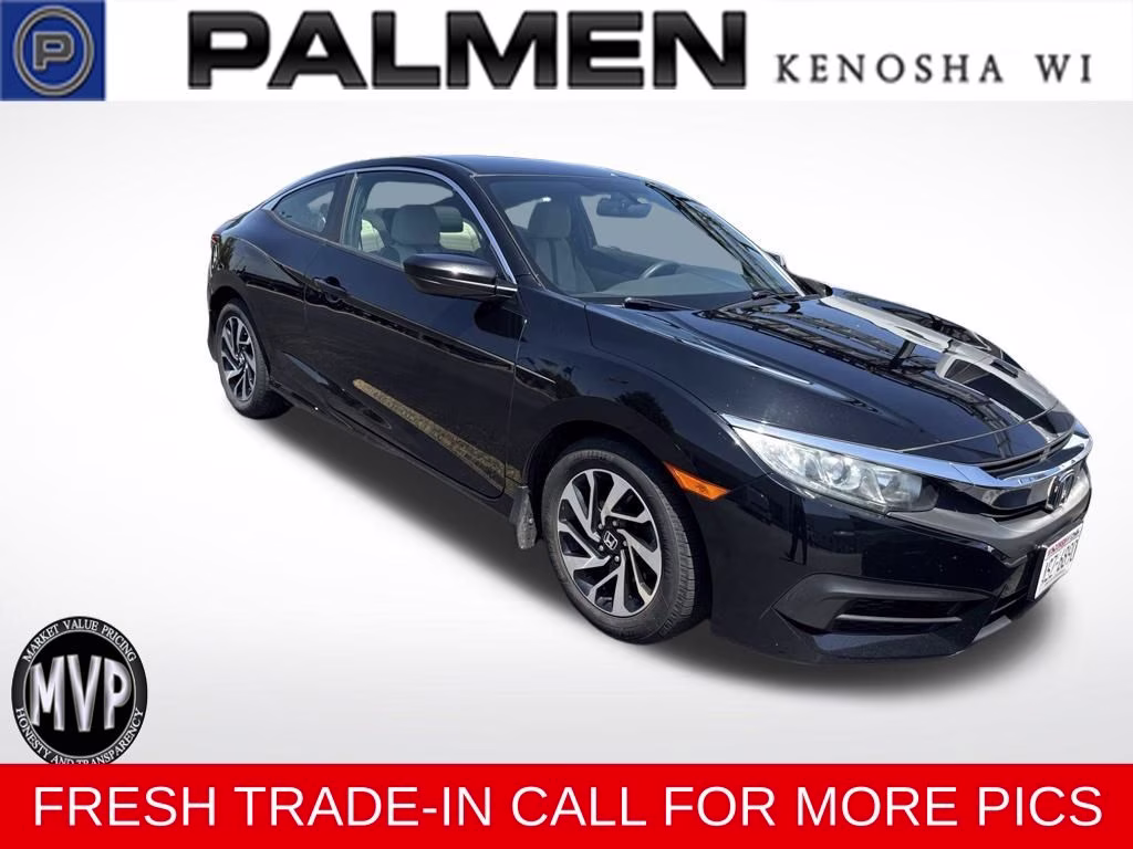 2018 Black Honda Civic LX FWD Coupe