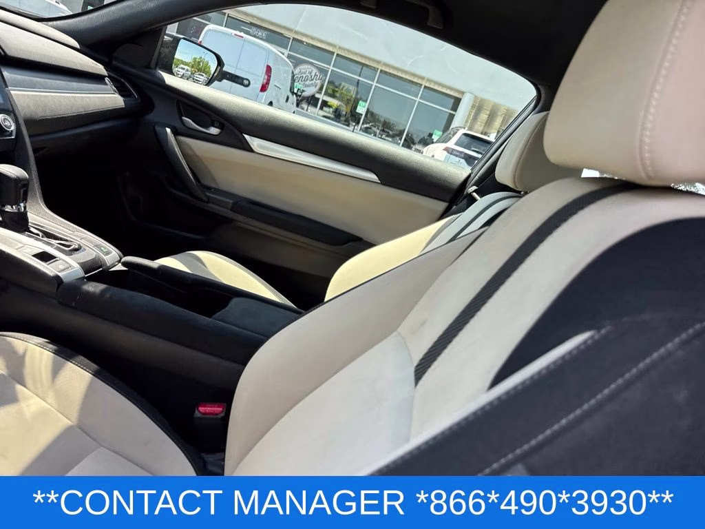 2018 Black Honda Civic LX FWD Coupe