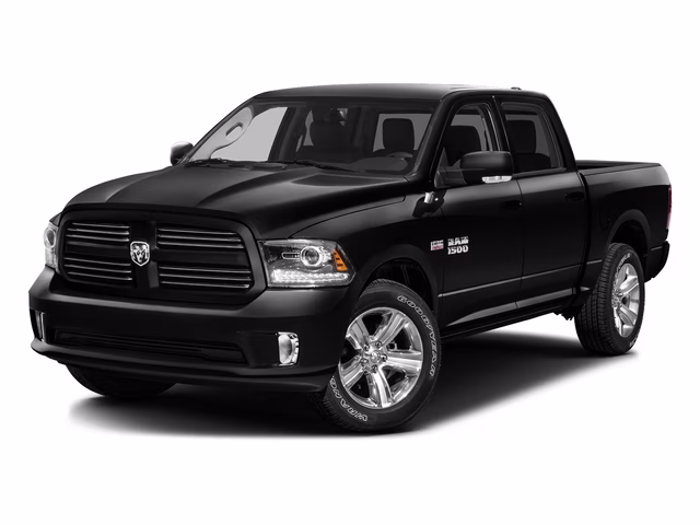 2016 Brilliant Black Crystal Pearlcoat Ram 1500 Sport 4X4 Truck