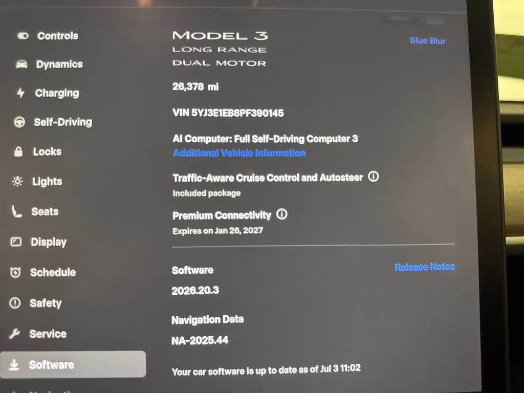 2023 Gray Tesla Model 3 Long Range AWD Sedan