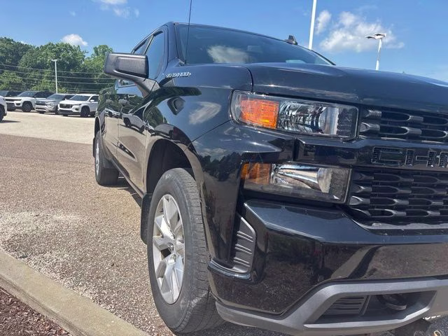 2021 Black Chevrolet Silverado 1500 Custom 4X4 Truck