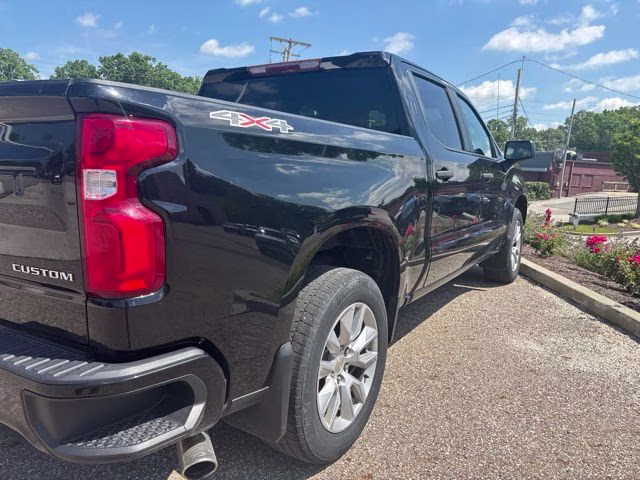 2021 Black Chevrolet Silverado 1500 Custom 4X4 Truck