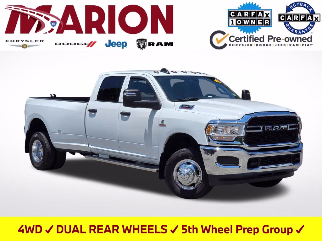 2023 Pearl White Ram 3500 Tradesman 4X4 Truck