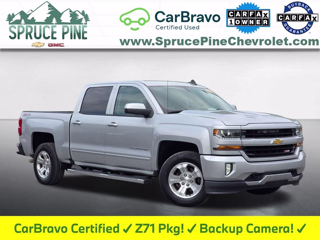2017 Silver Ice Metallic Chevrolet Silverado 1500 LT 4X4 Truck