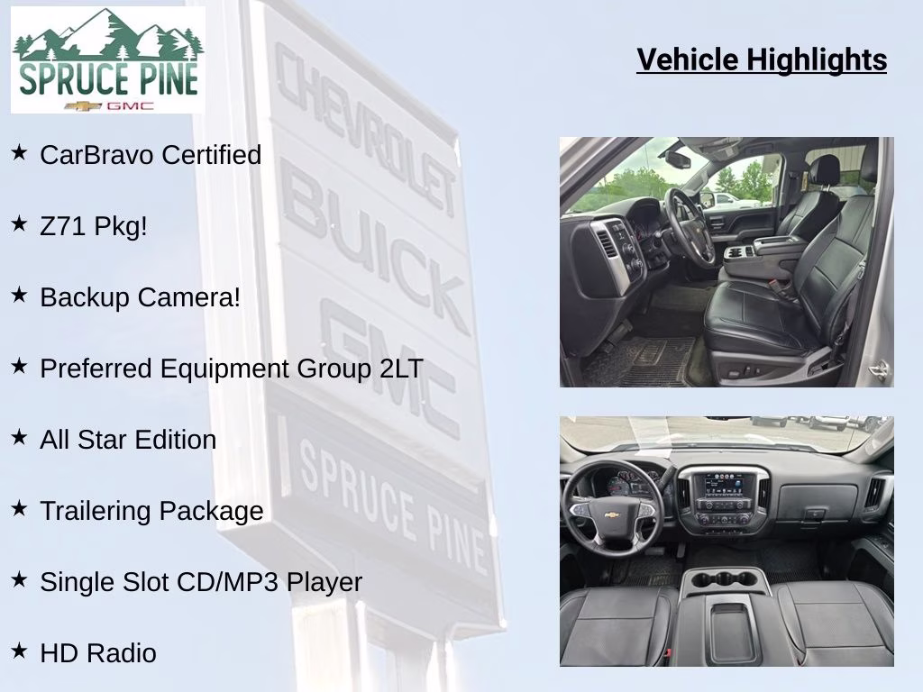 2017 Silver Ice Metallic Chevrolet Silverado 1500 LT 4X4 Truck