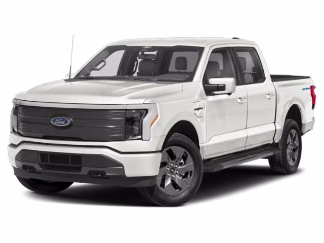 2022 White Metallic Ford F-150 Lightning Lariat AWD Truck