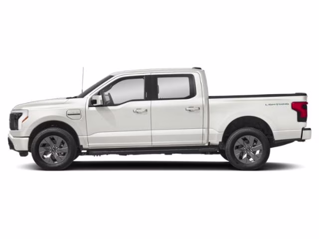 2022 White Metallic Ford F-150 Lightning Lariat AWD Truck