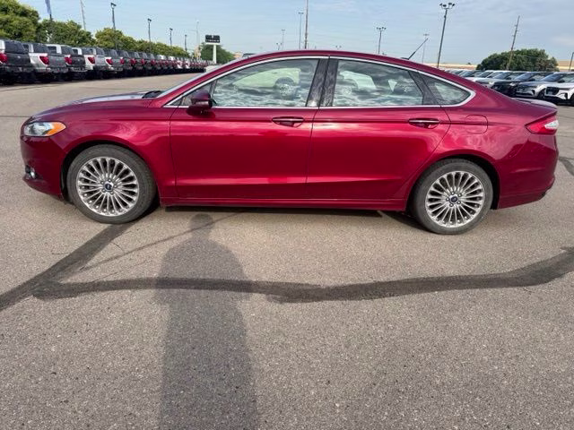 2014 Ruby Red Metallic Tinted Clearcoat Ford Fusion Titanium FWD Sedan