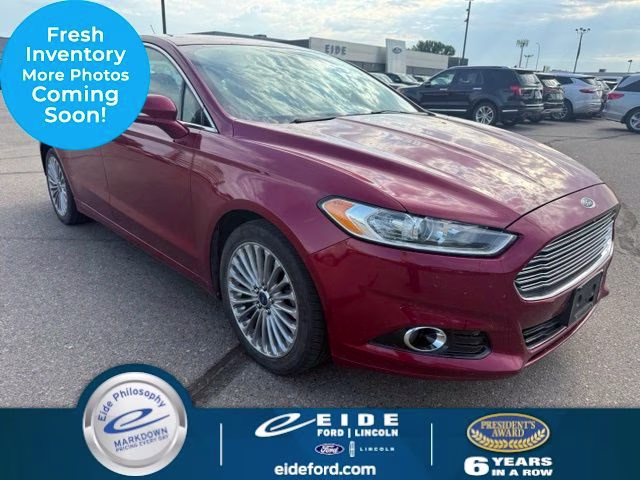 2014 Ruby Red Metallic Tinted Clearcoat Ford Fusion Titanium FWD Sedan