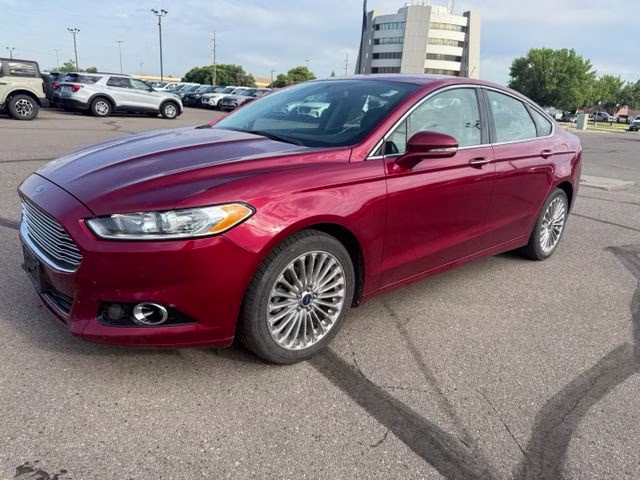 2014 Ruby Red Metallic Tinted Clearcoat Ford Fusion Titanium FWD Sedan