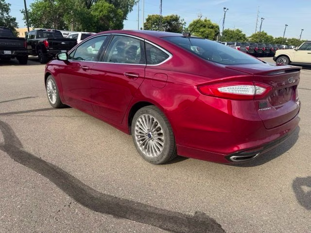 2014 Ruby Red Metallic Tinted Clearcoat Ford Fusion Titanium FWD Sedan
