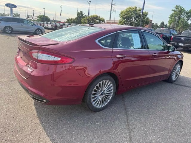 2014 Ruby Red Metallic Tinted Clearcoat Ford Fusion Titanium FWD Sedan